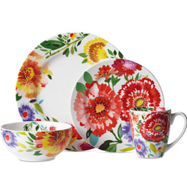 Zinnia Garden Tableware from the Kim Parker for Mikasa Tabletop collection.