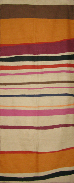 "Cantaloupe Stripe" rug runner from the Kim Parker Home collection