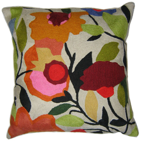 Begonias designer pillow from the Kim Parker Home collection