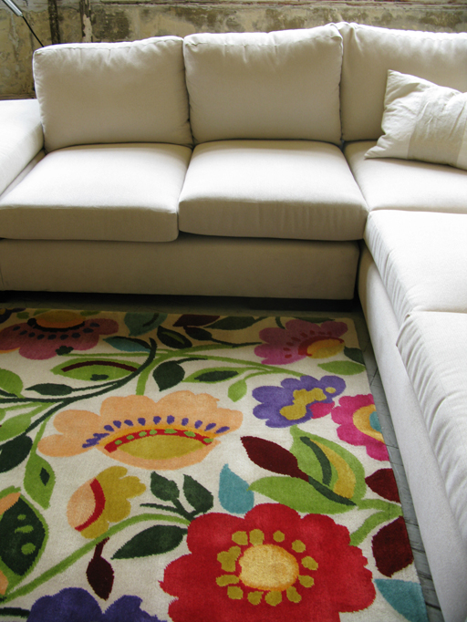 "Dickon's Garden" plush designer rug from Kim Parker Home